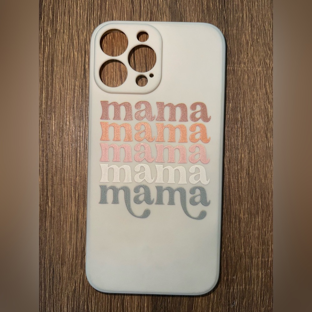 iphone 13 Pro Max: Stylish Multicolor 'Mama' Phone Case